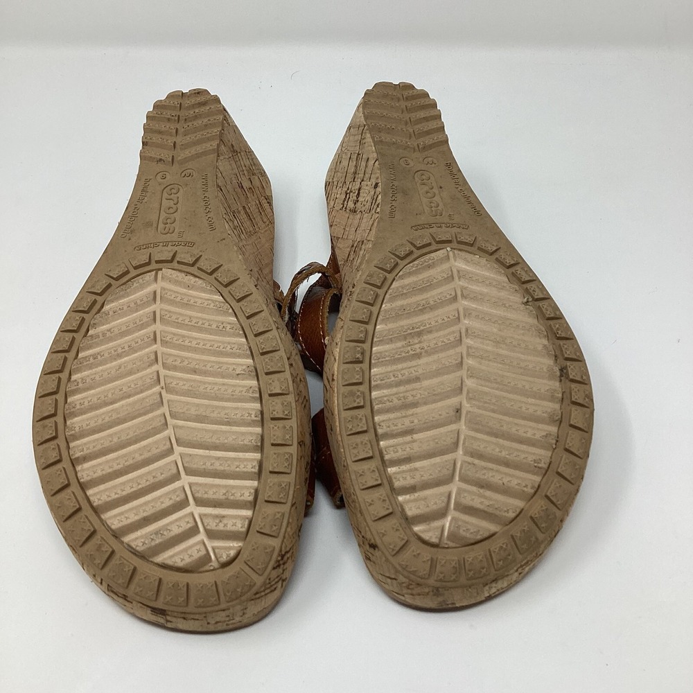 CROCS Tan Women's Strappy Sandals - Picture 9 of 9